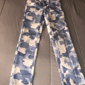 Light Blue army print Jeans